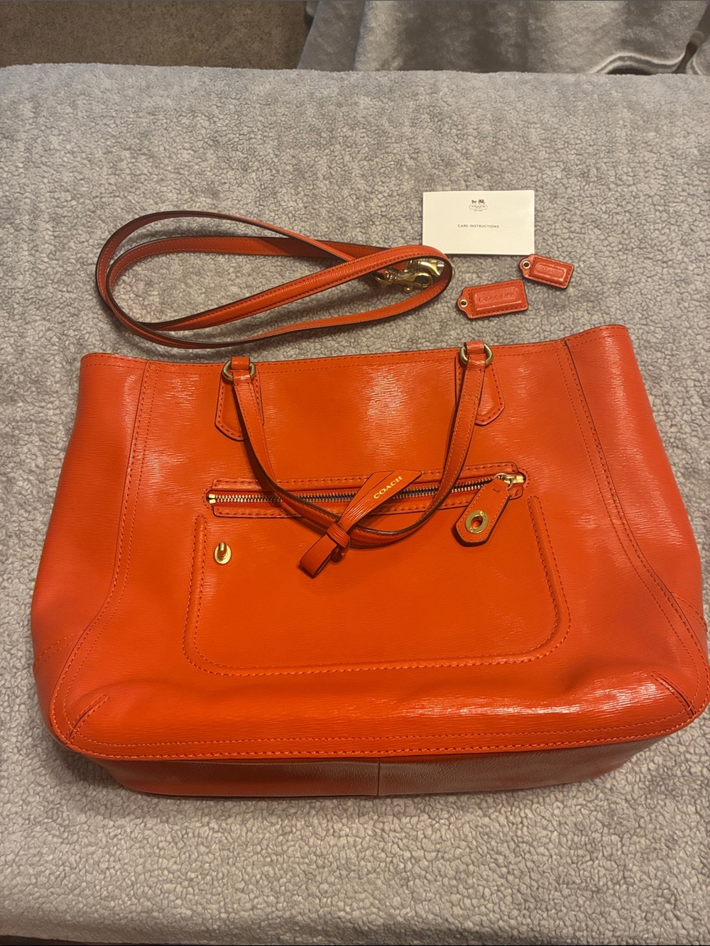 Orange Coach Crossbody Bag